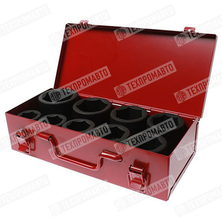 Набор головок торцевых ударных 6-гранных 1" 27-50мм (в кейсе) 9 предметов JTC