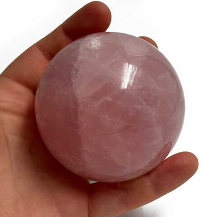 Розовый кварц шар 544 грамма диаметр 8 см