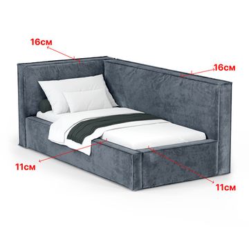 Кровать Bever ЛЕВАЯ 90 с  подъемным механизмом Nebby 017