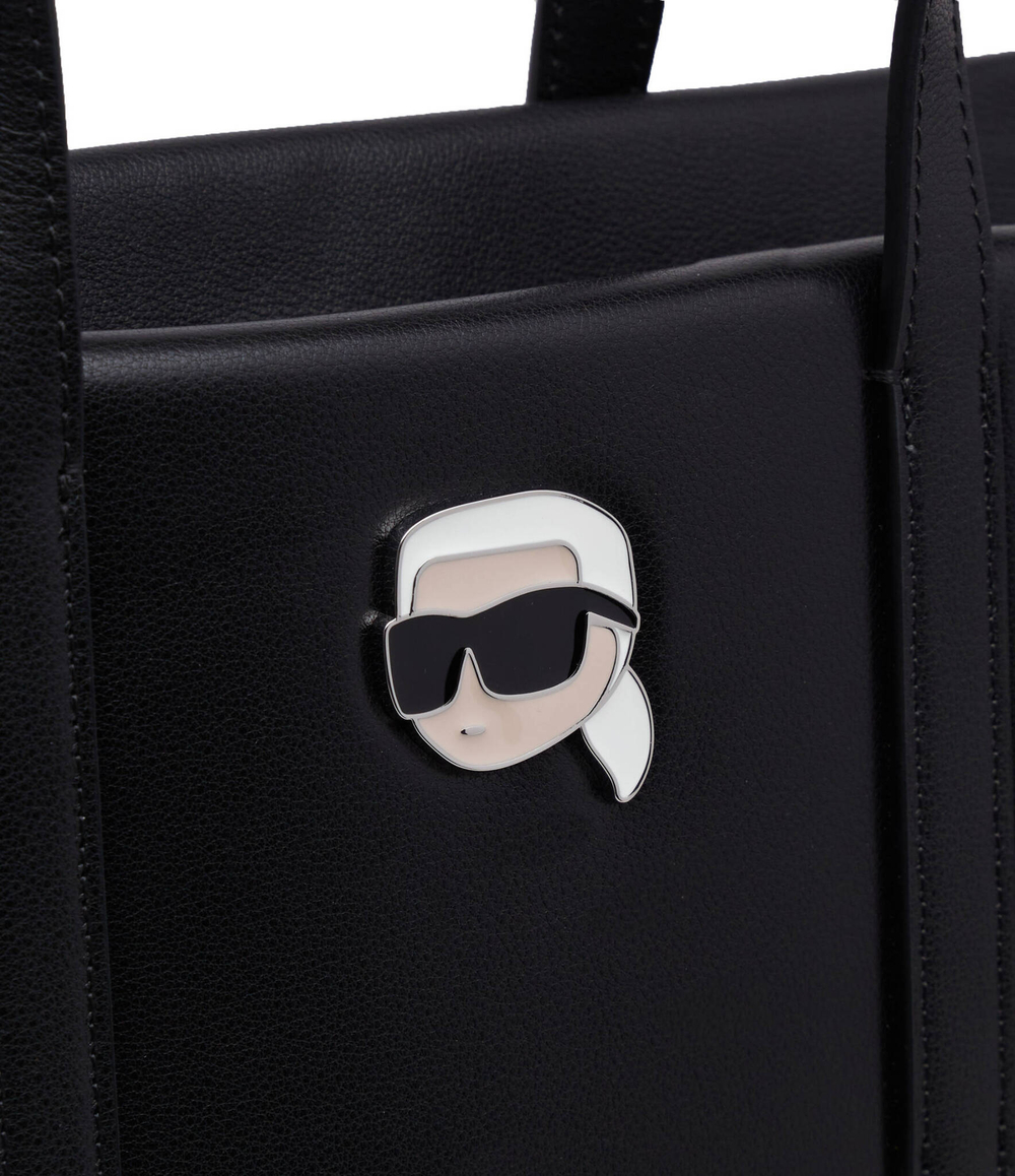 Кожаная сумка-шопер k/ikonik 2.0 pin Karl Lagerfeld - черный(240W3081)