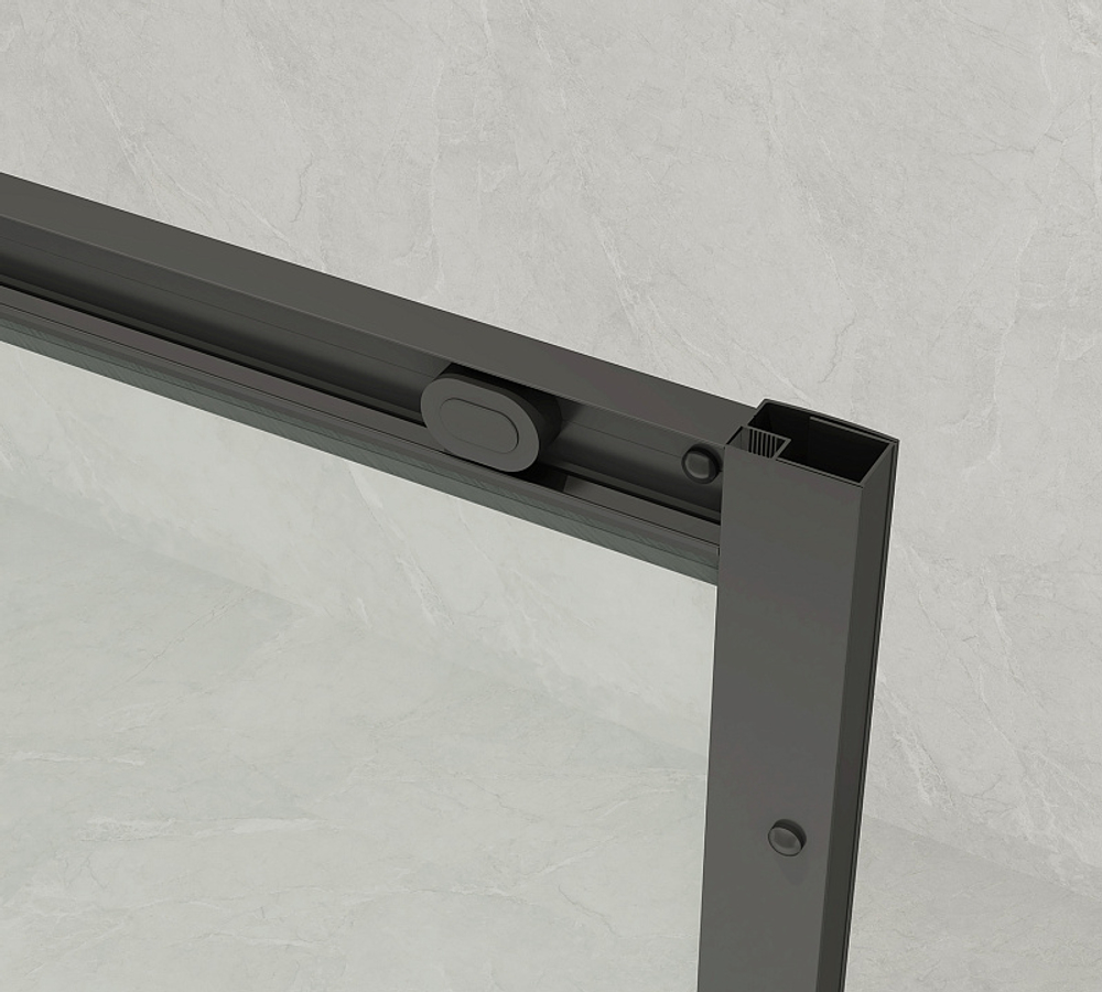 Душевое ограждение Loranto 120x80x190 раздвижная дверь, универсальная, прозрачное стекло 6 мм, профиль серый матовый (CS-AB02GG-128)