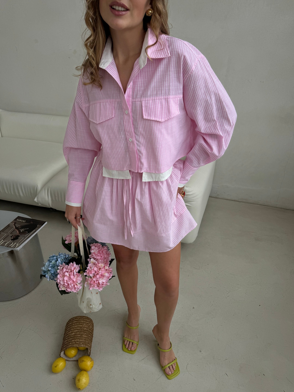 Костюм Candy stripes розовый