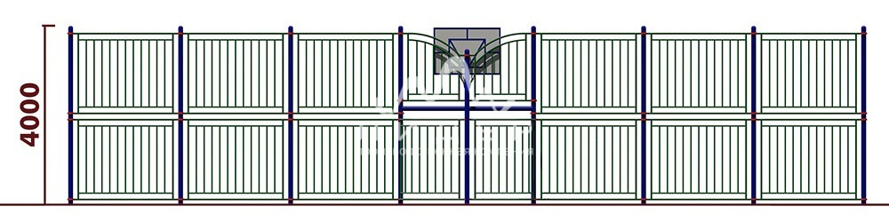 Ограждение спортивной площадки 18х29м