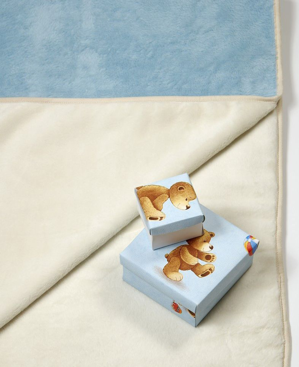 Элитный плед двусторонний детский Lux 269 03 голубой от Luxberry