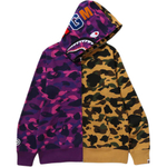 A Bathing Ape Bathing Ape Sweatshirts Camouflage Cotton Moderate No Fleece Lined Zip Closure 1m30 115 005 фиолетовый