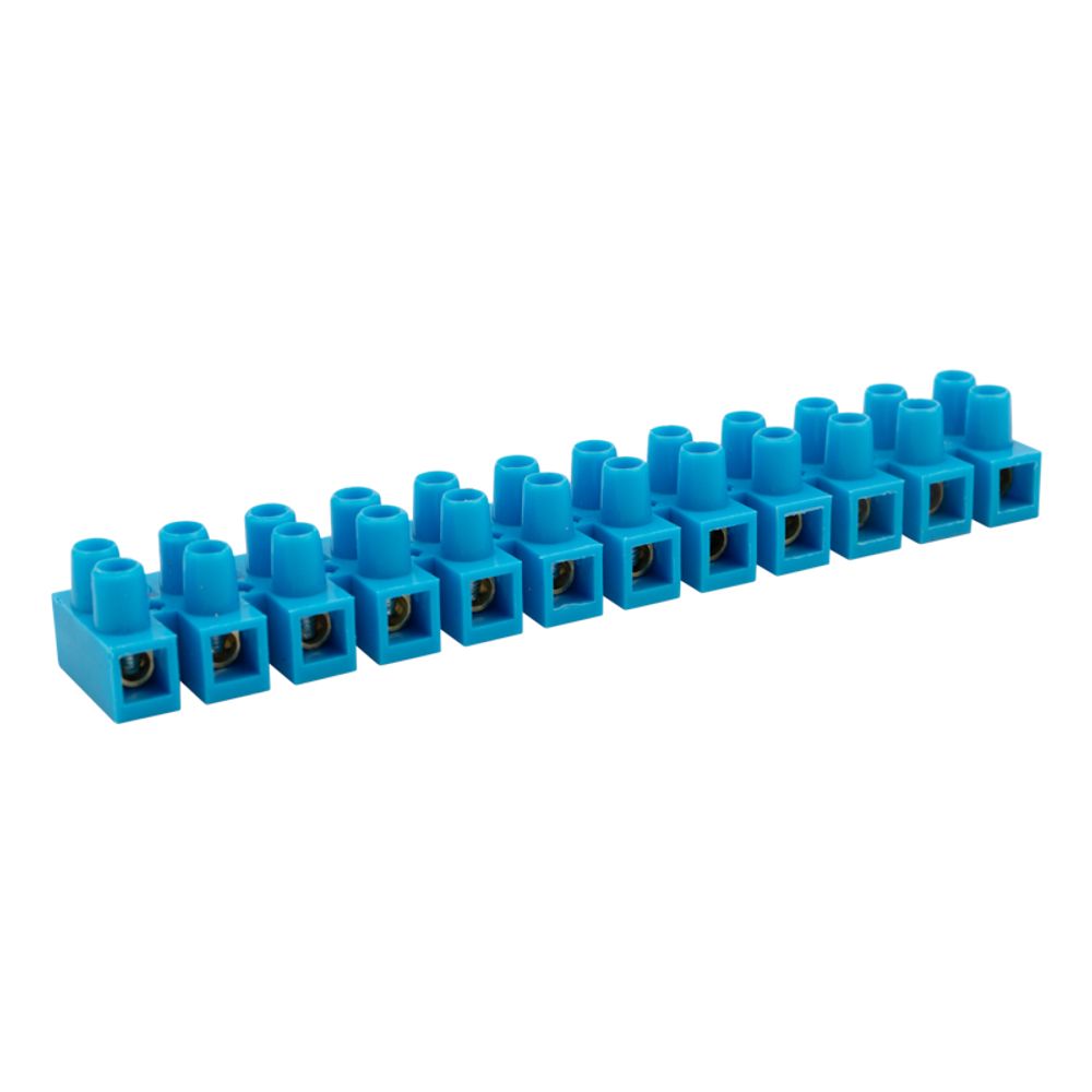 Клеммная винтовая колодка KВ-12 4-12, ток 16 A, полипропилен синий REXANT (10 шт./уп.)