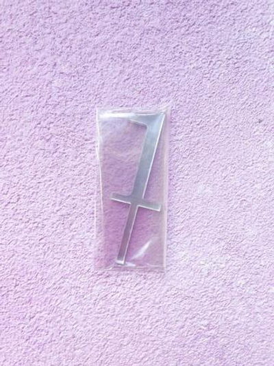 Топпер цифра «1» серебро, акрил, 8 см