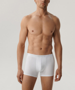 Мужские трусы шорты Atlantic, набор из 3 шт., хлопок, белые, 3MH-011