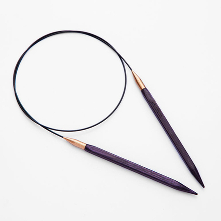 Спицы круговые Jadore Cubics, ламинированная береза, лавандовый, KnitPro