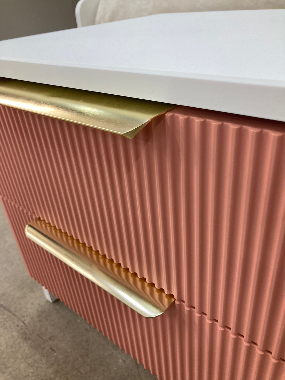 Тумба ТД 400.1 Лавис Белый софт/персик софт