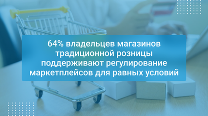 64% владельцев магазинов традиционной розницы поддерживают регулирование маркетплейсов для равных условий