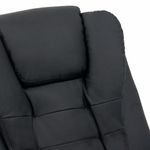 Кресло офисное CROMEX (КРОМЕКС) "Lounge MS-007", подножка, 6 массажных модулей, экокожа, черное, 532960