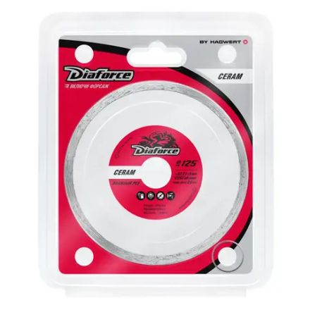 Диск алмазный CERAM 125х22,23х6х2,0 мм влажный рез DIAFORCE 503125
