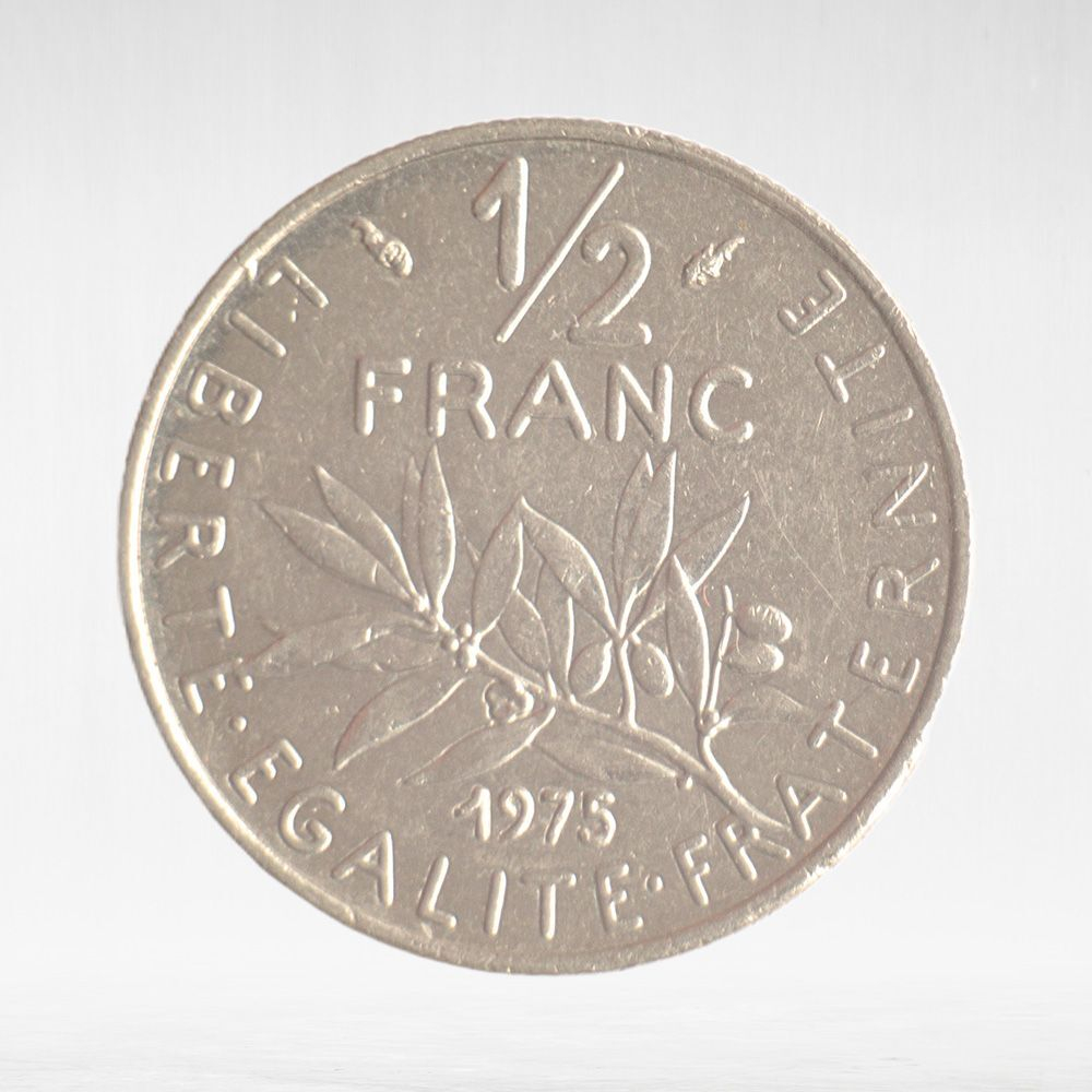 France, ½ Franc 1975 - Signature "O. Roty", VF