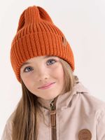 Шапка тыква из смесовой шерсти однослойная "Мандарин"