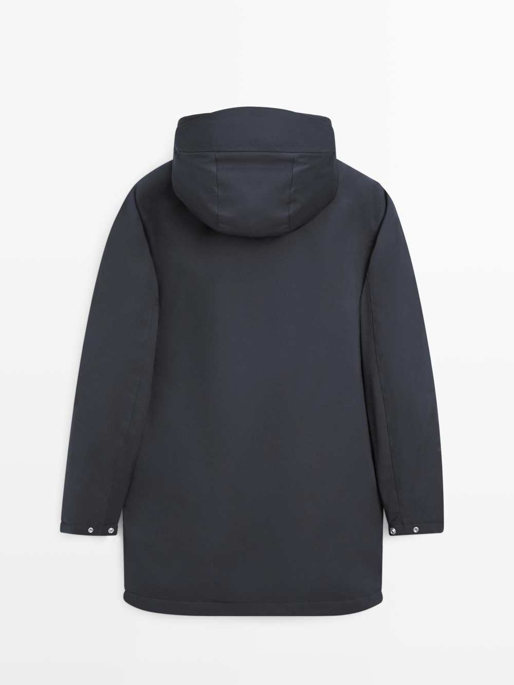 Massimo Dutti Водоотталкивающая стеганая парка, морской темно-синий