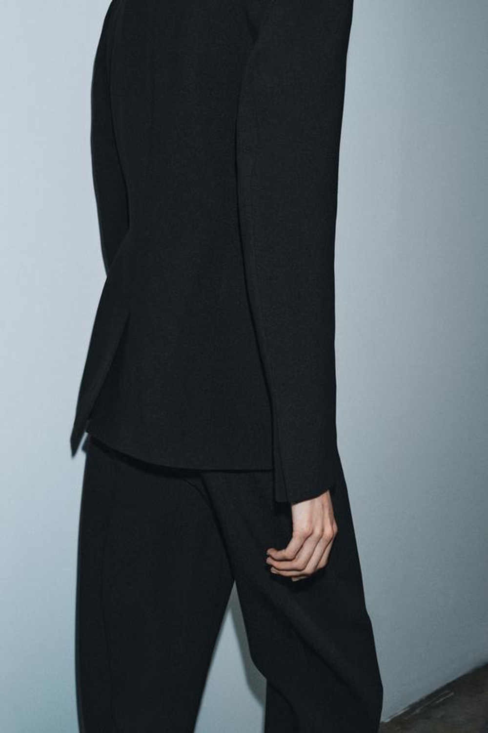 ZARA БРЮКИ-БАЛЛОНЫ ZW COLLECTION, ЧЕРНЫЙ