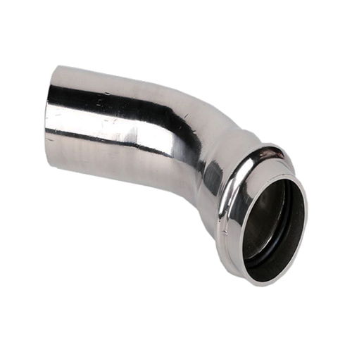 Однораструбный пресс-угольник ДУ-28*28*45° из нержавеющей стали TIM ZTI.558.002828