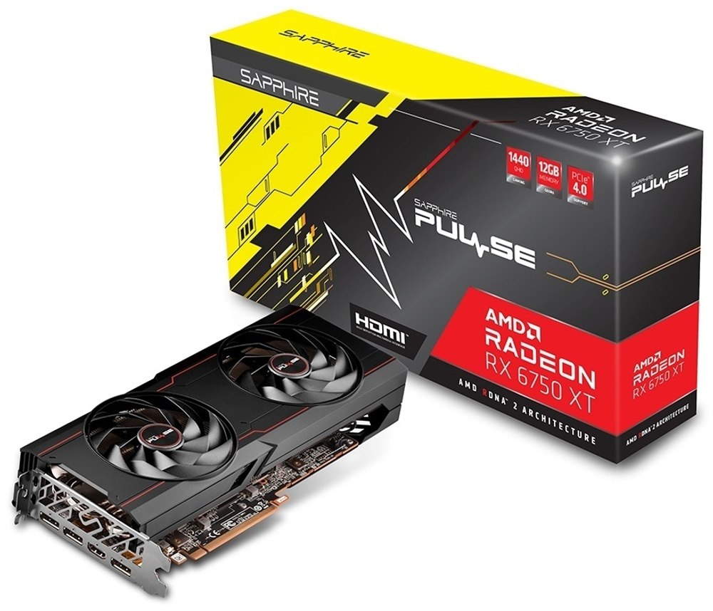 Видеокарта Sapphire Radeon RX 6750 XT Pulse Gaming OC 11318-03-20G 12 ГБ