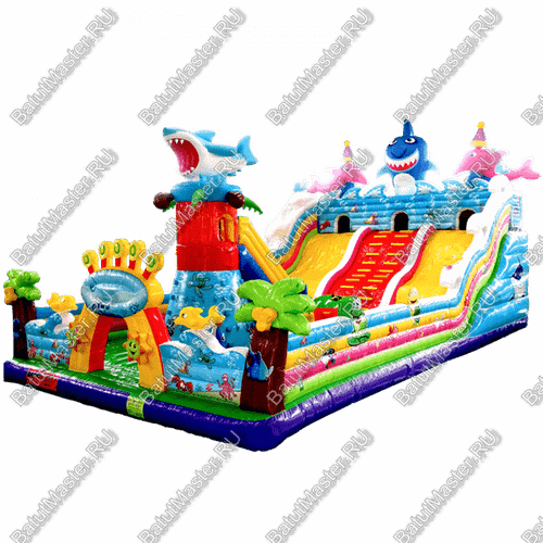 Коммерческий надувной батут "На морском дне" 15*7*7 м