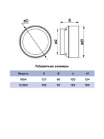 Решетка вентиляционная SH 60х204 сетка разъемная на магнитах D125 ERA