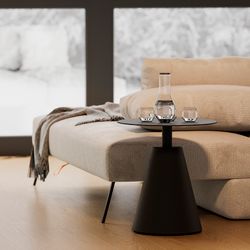 Столик кофейный Marius, Ø50 см, черный