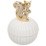 Шкатулка керамическая «GOLD Podarok», белочка, цвет белый, 11*9*3см (в инд. коробке)