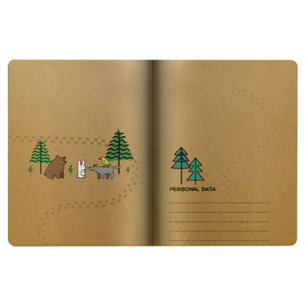 Тетрадь ЕВРО А5 40 л. BV сшивка, клетка, Soft Touch, бежевая бумага 70 г/м, "DREAM FOREST", 7-40-001/08