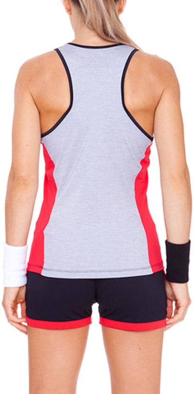 Женский топ теннисный Hydrogen Tech Star Tank Top - black/grey melange