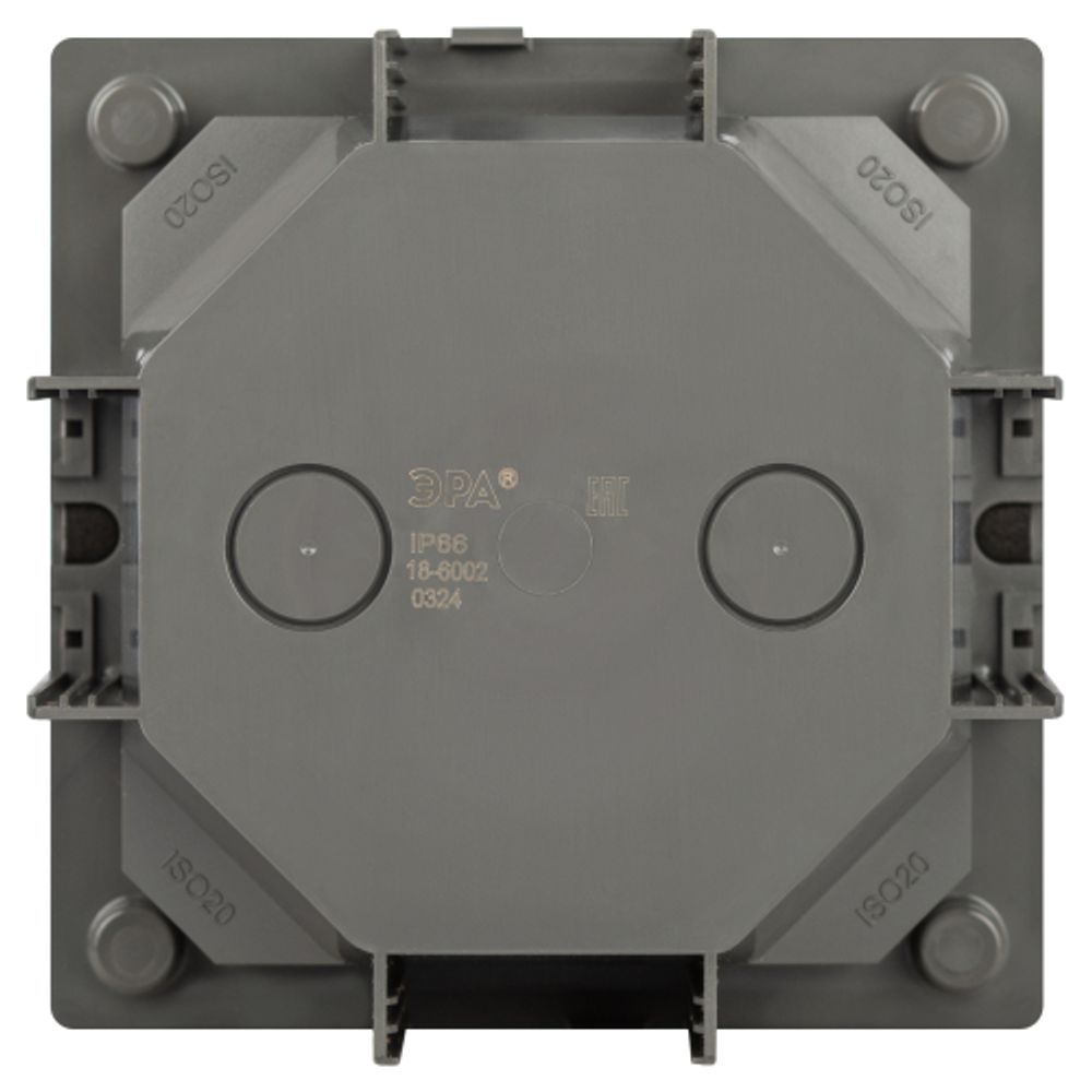Люк ЭРА ОФИС 18-6002-03 IP66 в бетон с розеткой под шестигранник серый