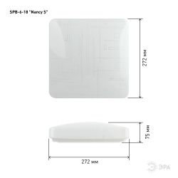 Светильник потолочный светодиодный ЭРА Классик без ДУ SPB-6-18 Nancy S 18Вт 4000K квадратный | Светильники SPB-6 без ДУ