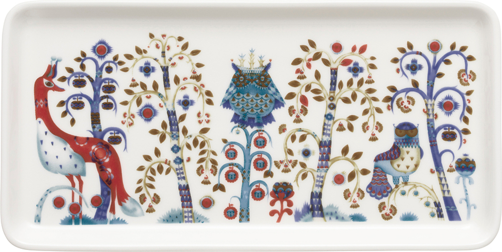 Тарелка сервировочная Iittala Taika, фарфор, овальная, 24,3 12,2 см, разноцветная