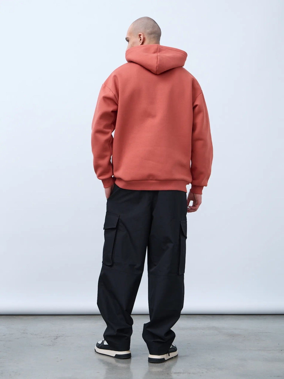 Худи оверсайз с начесом (терракот)