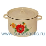 Кастрюля 7,0л с рис. цилиндр. (Северсталь эмаль)