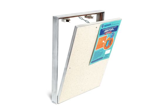 Люк под плитку нажимной Вектор 200х500 мм (ШxВ, 20х50 см) со съемной дверцей и уплотнителем, алюминиевый