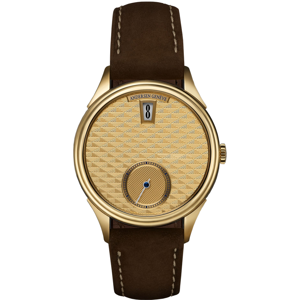 Andersen Geneve Jumping Hours Automatic 38mm Gold Watch