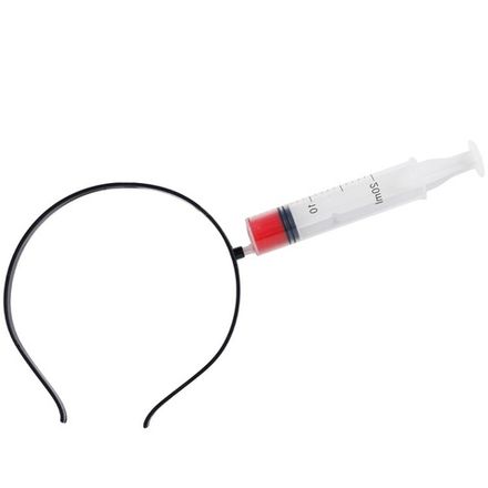 Ободок "Шприц в голове"