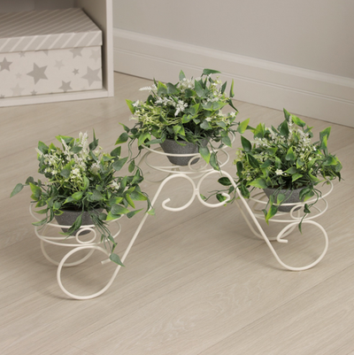 Подставка для цветов «Фиалка-3», d=16 см, цвет белый