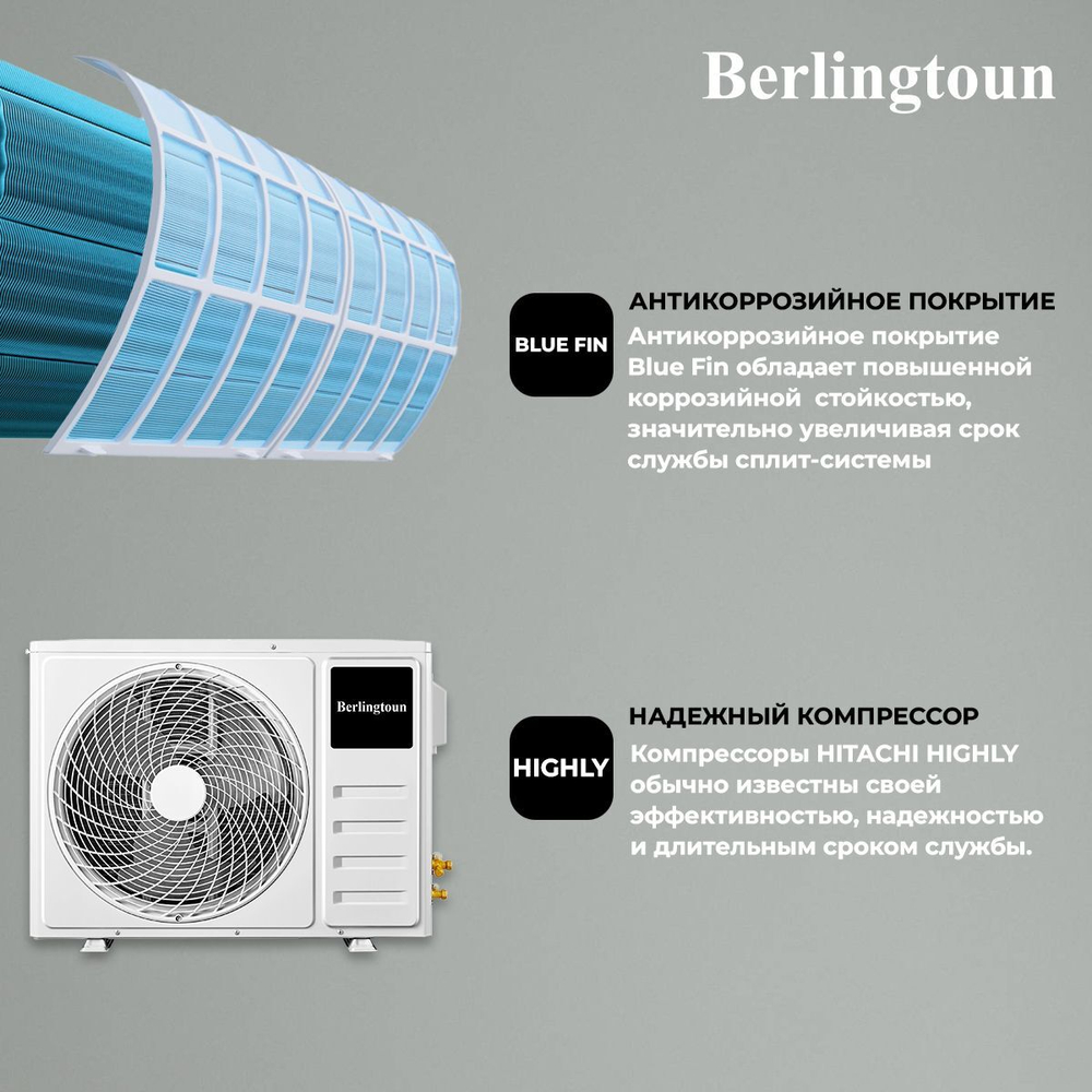 Сплит-система Berlingtoun Leeds BR-12TST1, для помещения до 40 кв.м.