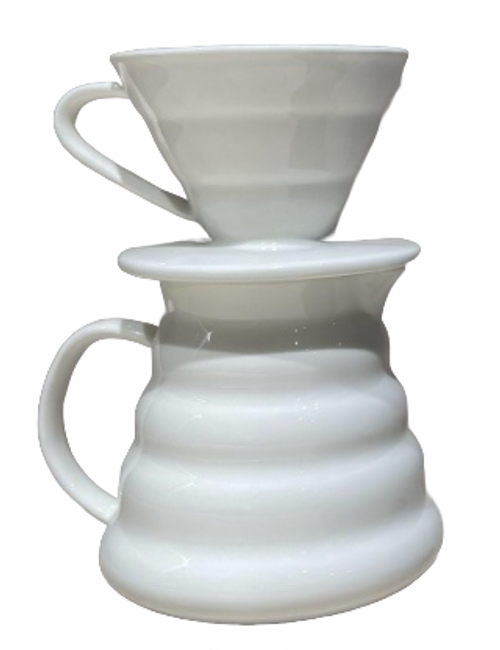 Набор пуровер для приготовления кофе, керамика, 580 мл