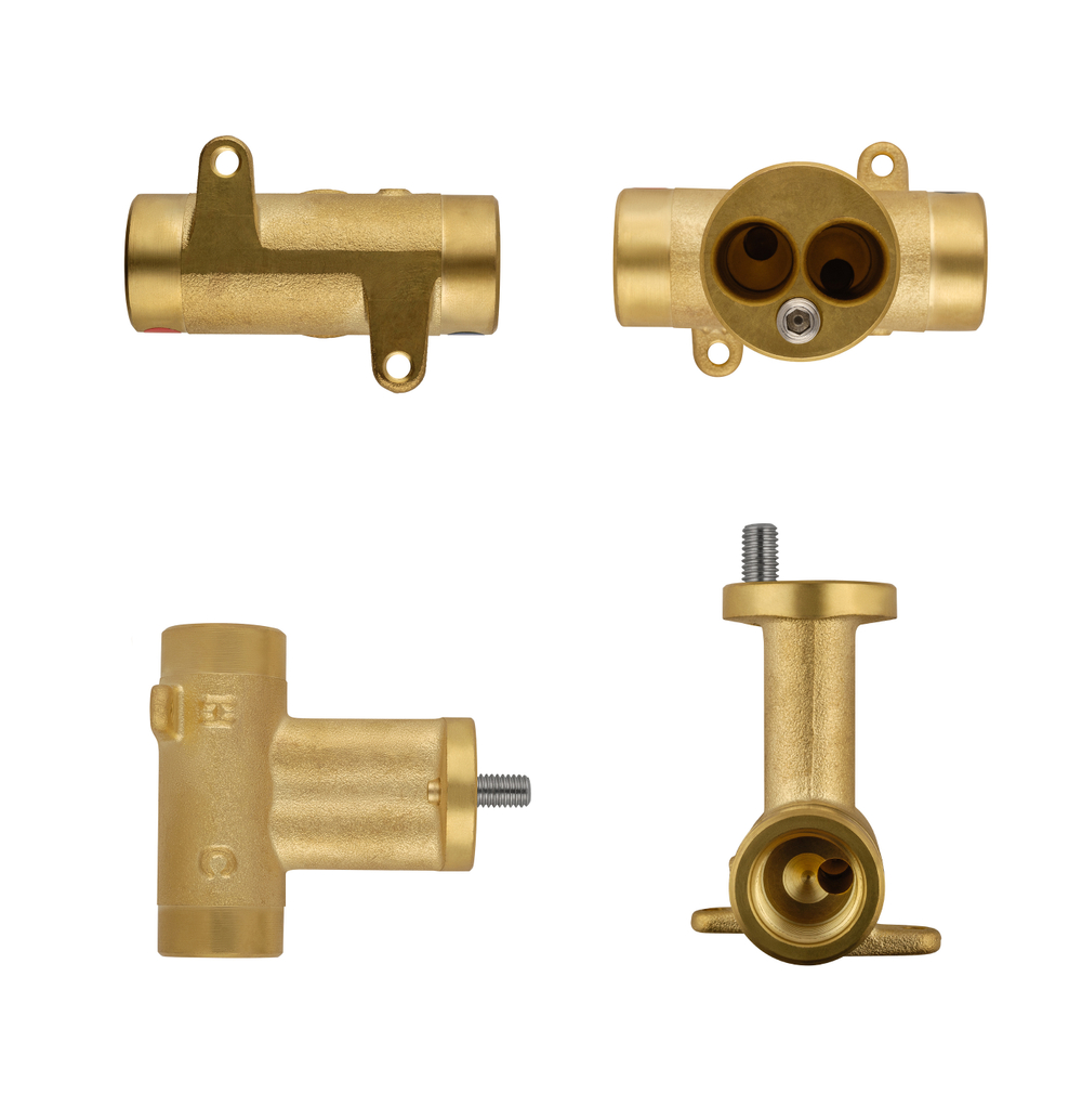 Смеситель с гигиеническим душем и термостатом встраиваемый WONZON & WOGHAND, Черный матовый (WW-88819903-MB)
