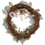 Цветы искусственные венок «Нежная роза» 42см