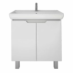 Тумба с раковиной подвесная/напольная Dreja Q PLUS (D) 70 белый глянец