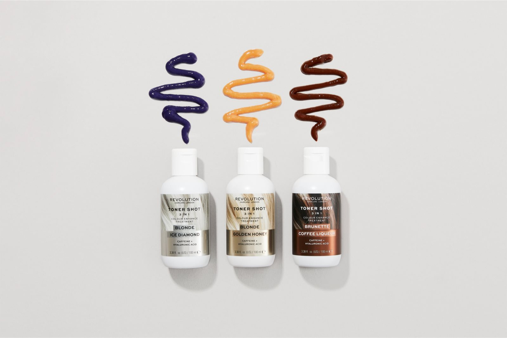 Revolution Haircare Toner Shot Brunette Coffee Liquer - Питательная тонизирующая маска 3-в-1 /  Brunette Coffee Liquer 100  ml  / GTIN 5057566551892