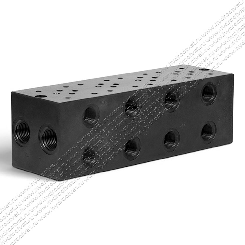EM213/4Y-ST - Четырехместная стальная присоединительная плита для гидравлических распределителей и клапанов CETOP03 (аналог DR06/40) EM213/4Y-ST - Четырехместная стальная присоединительная плита для гидравлических распределителей и клапанов CETOP03 (аналог DR06/40)