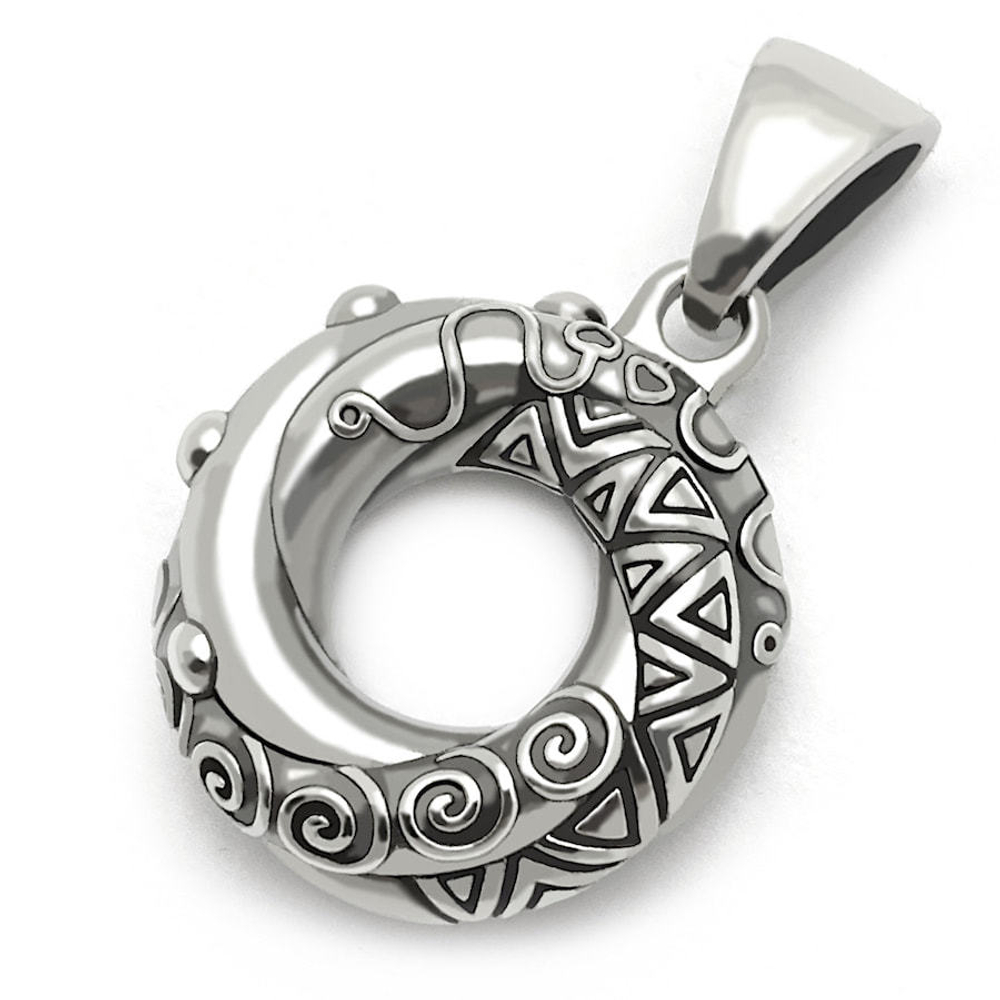 Узел любви подвеска из серебра 925 пробы