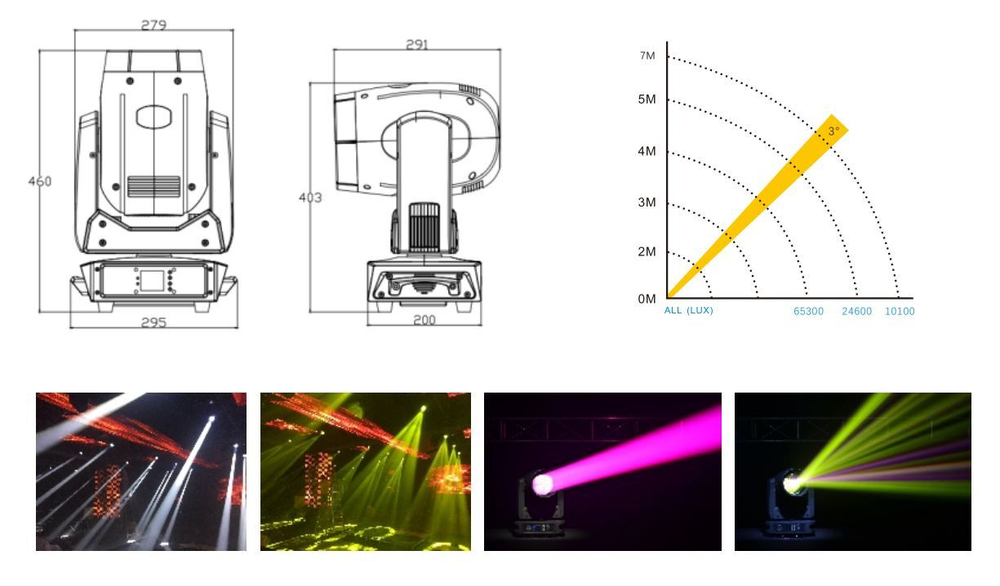 B6H 100W LED Beam Moving Head