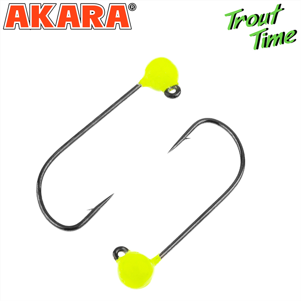 Джиг. Akara Trout Time Шар вольфрам 0,5 г. 3,5 мм. кр. № 4 Yellow (3шт)