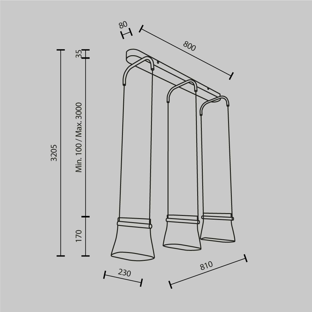 Светильник подвесной светодиодный Maytoni   MOD170PL-L24BS3K