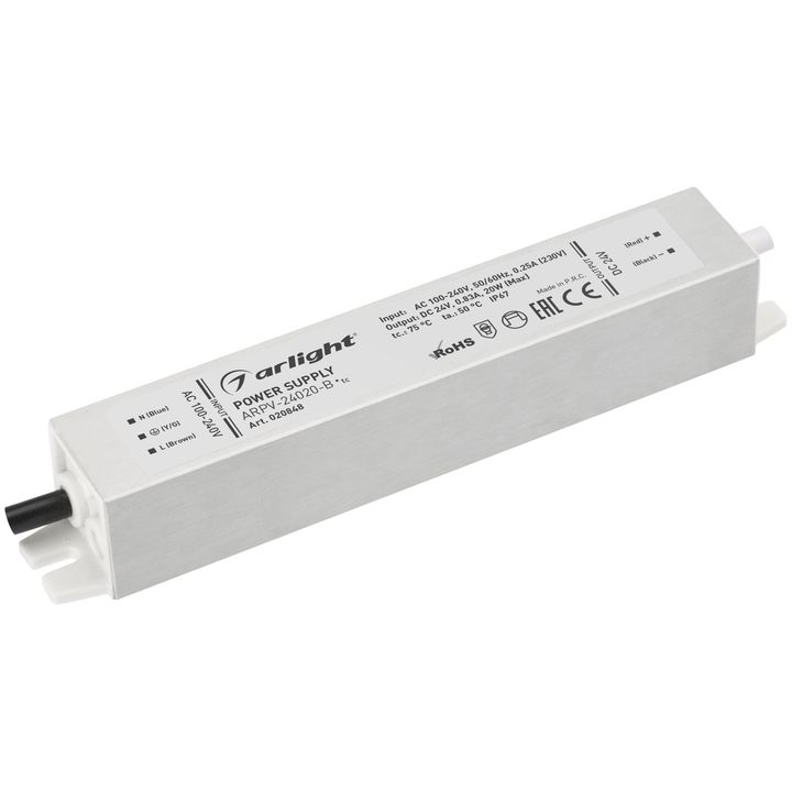 Блок питания Arlight ARPV-20-B 24V 20W IP67 0,83A 020848